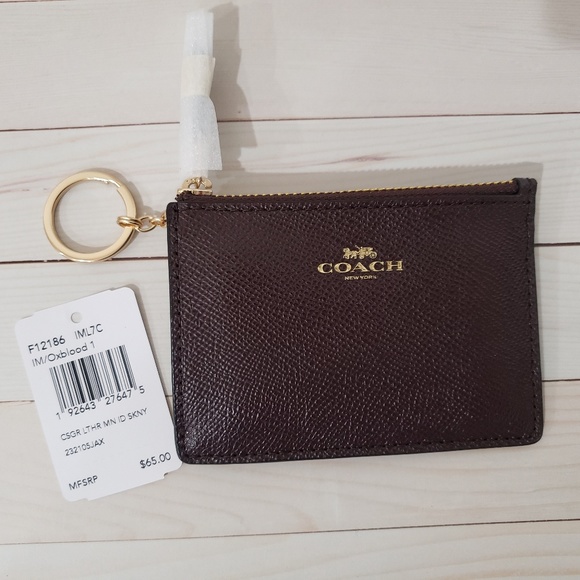 Coach Handbags - Coach Mini Skinny ID Case Oxblood brown Brand New!